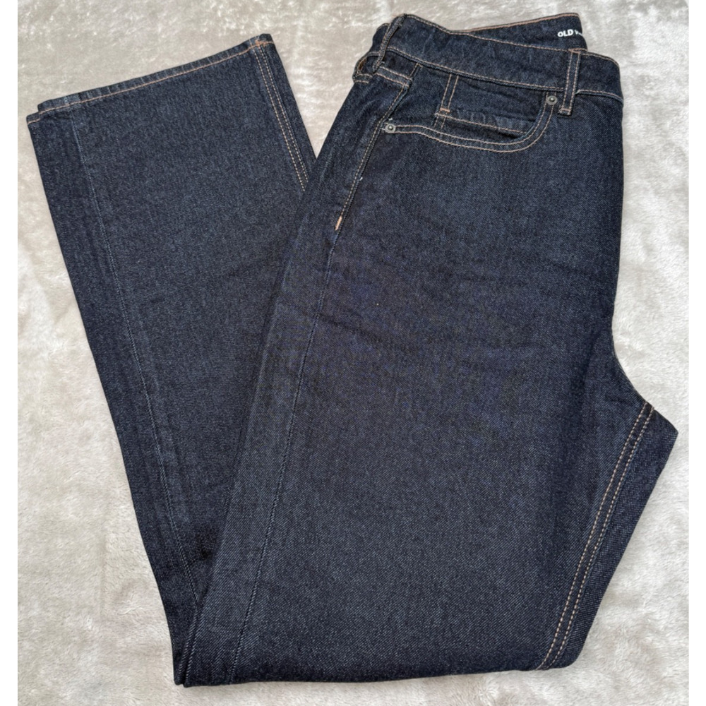 Old Navy Dark Blue Extra High Rise Baby Boot Cut Jeans Womens Size 8